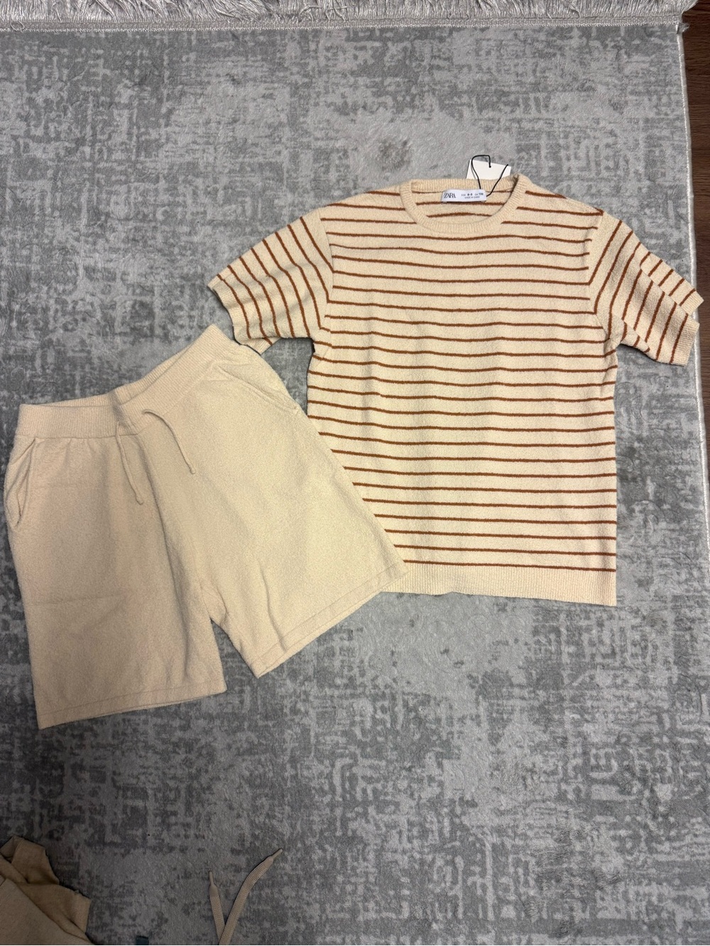 Zara Cream Cozy Knit Two-Piece Set